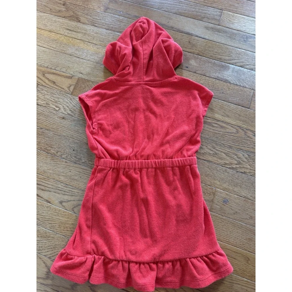 Disney Minnie Mouse terry cloth swim cover-up dress beach towel Sz 5T hooded